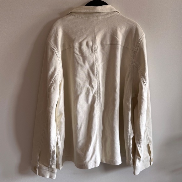NWT LL Bean Stretch Barn Jacket Women’s XL Sailcloth Cream Chore Coat Chic Fall - Picture 5 of 10
